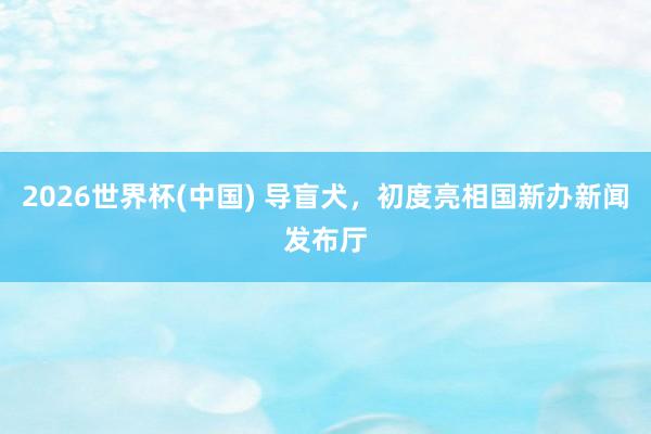 2026世界杯(中國) 導盲犬，初度亮相國新辦新聞發布廳