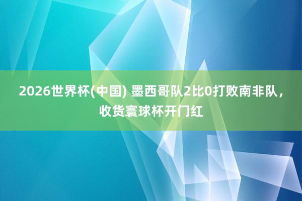 2026世界杯(中國) 墨西哥隊2比0打敗南非隊，收貨寰球杯開門紅